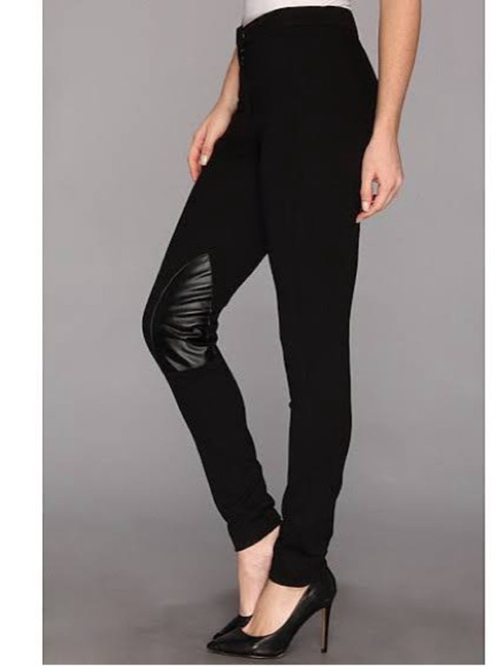 Ralph Lauren wool Riding Pants/Leggings Leather Patches Sz M